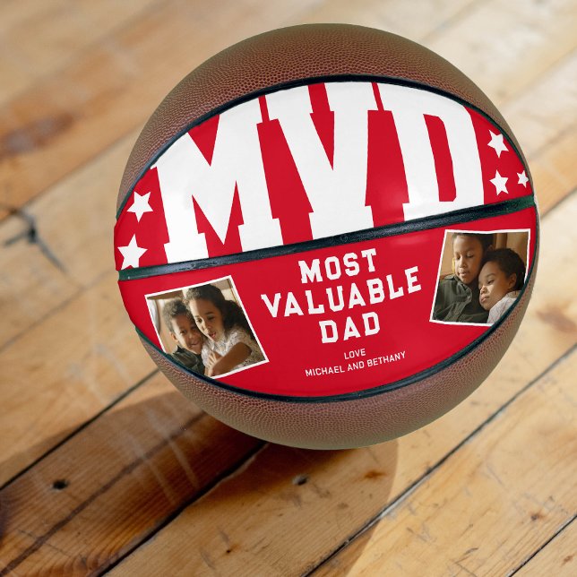 Balón De Baloncesto MVD más valioso papá dos foto roja (Subido por el creador)