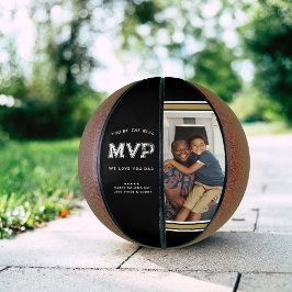 Balón De Baloncesto MVP Dad | Día del Padre Negro y Oro