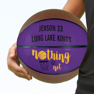 Balón De Baloncesto Nada más que red personalizada púrpura y dorada