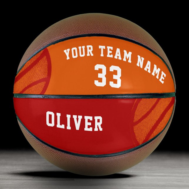 Balón De Baloncesto Naranja Resumen Balls Nombre del jugador Equipo (Subido por el creador)