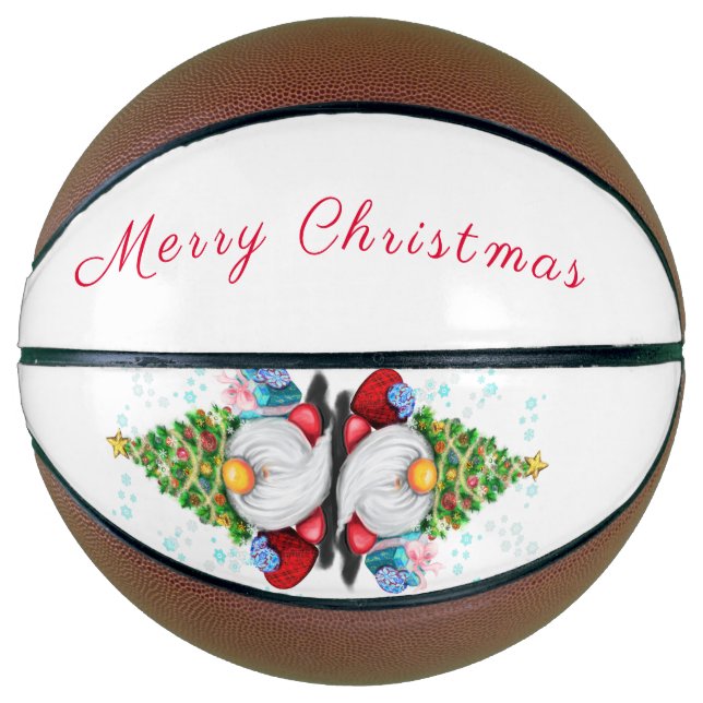 Balón De Baloncesto Navidades Cute Gnome Baloncesto (Anverso)