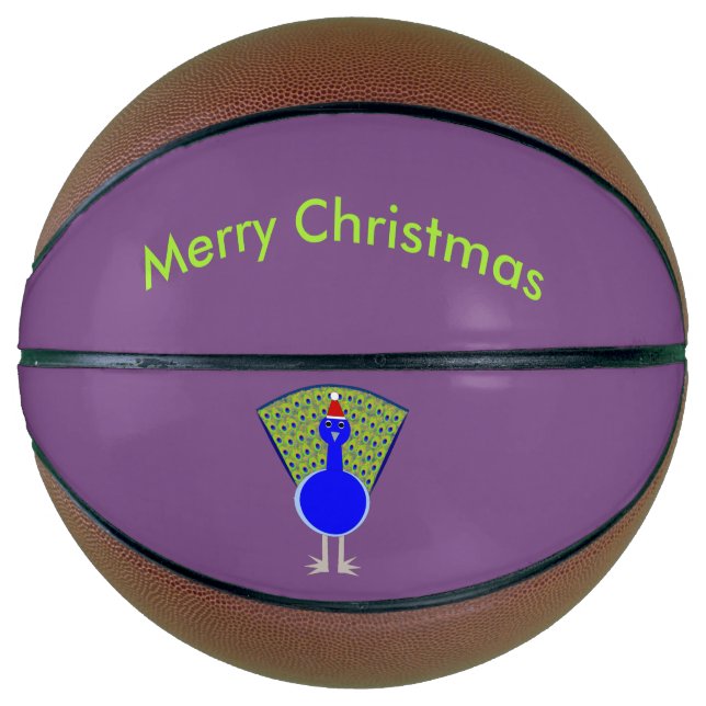 Balón De Baloncesto Navidades divertidos Peacock (Anverso)