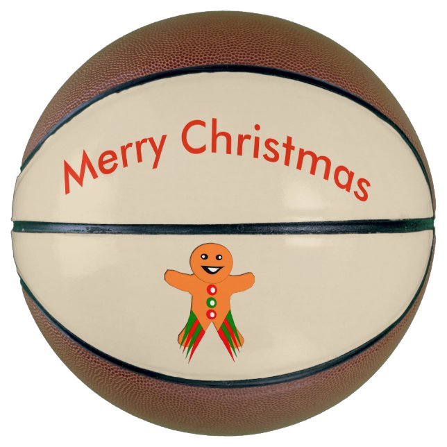 Balón De Baloncesto Navidades Fiesta Gingerbread Man Basketball (Anverso)
