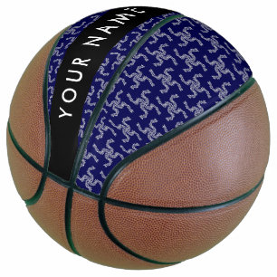 Balón De Baloncesto Navidades Garland, Blue, Su nombre, Personalizar