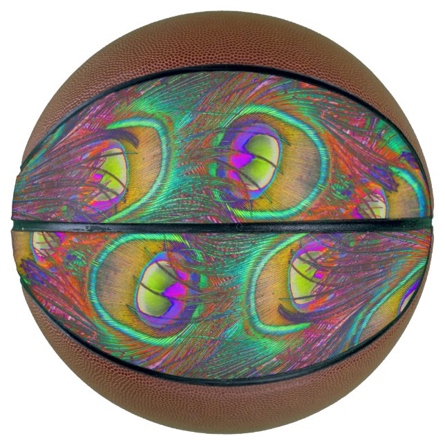 Balón De Baloncesto Navidades Tinsel Peacock Feathers (Anverso)