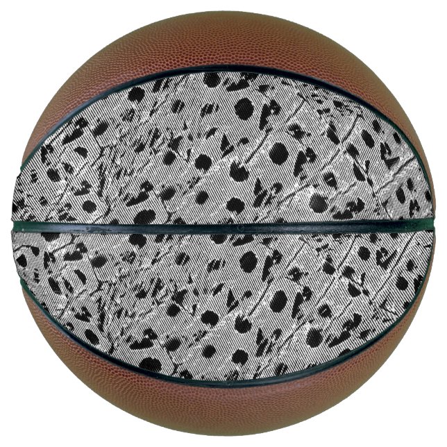 Balón De Baloncesto Negro punteado (Anverso)