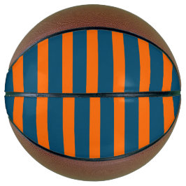 Balón De Baloncesto Neon Sunset Naranja y Ocean Blue Guay Striping