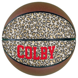 Balón De Baloncesto Neutrales de impresión de animales Leopard Cara de