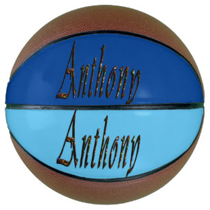 Balón De Baloncesto Nombre Anthony Diseñado Colorido, Baloncesto