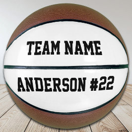 Balón De Baloncesto Nombre del equipo personalizado y nombre y número 