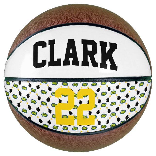 Balón De Baloncesto NOMBRE DEL jugador de baloncesto Superhéroe deport (Anverso)