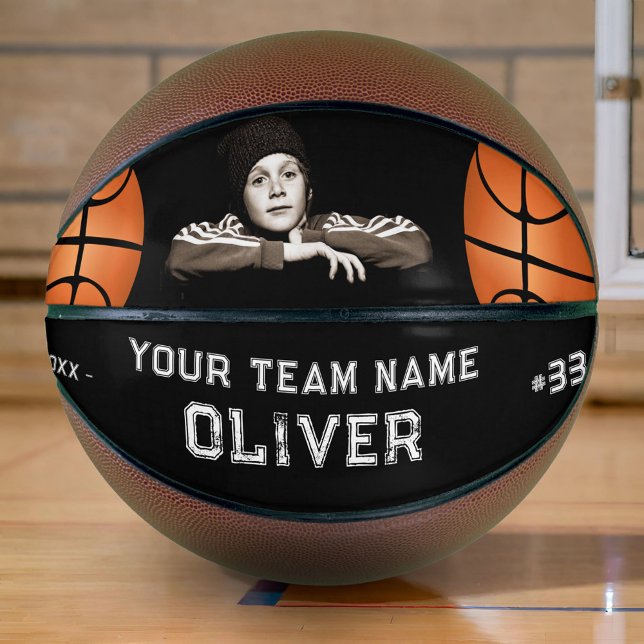 Balón De Baloncesto Nombre del jugador de Personalizado negro Número d (Subido por el creador)