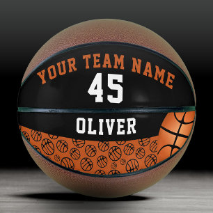 Balón De Baloncesto Nombre del jugador Nombre del equipo Número Patrón