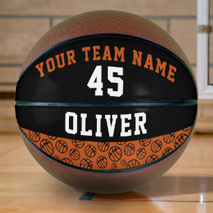 Balón De Baloncesto Nombre del jugador Número Patrón de baloncesto del