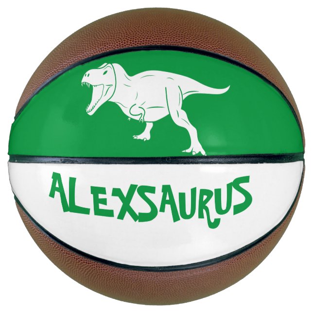Balón De Baloncesto Nombre personalizado Dinosaurio  (Anverso)