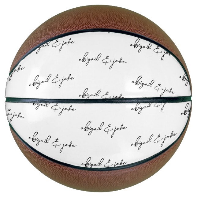 Balón De Baloncesto Nombres de guiones de parejas de personalizados (Anverso)