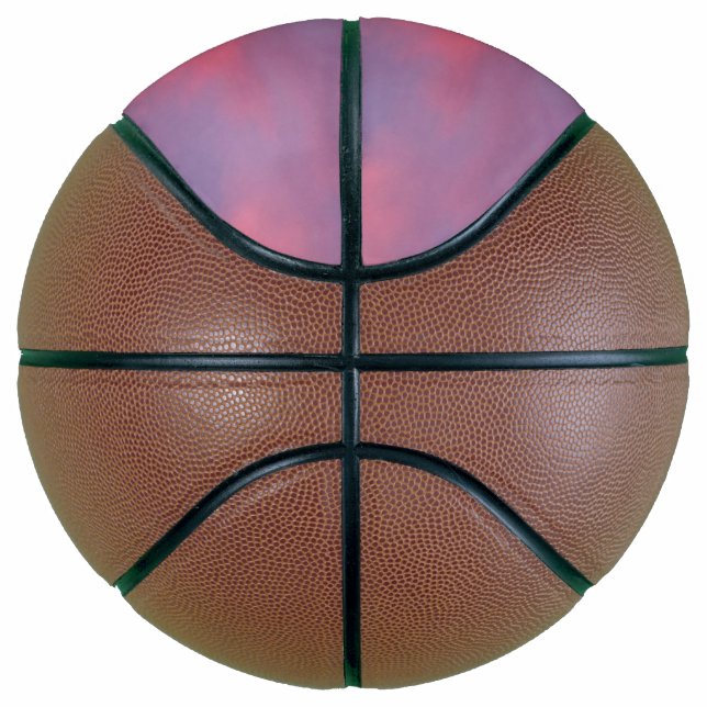 Balón De Baloncesto Nubes Rosadas Azules (Derecha)