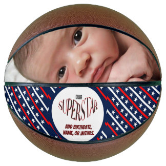 Balón De Baloncesto Nuestro Basketball Rojo, Blanco Y Azul Superstar