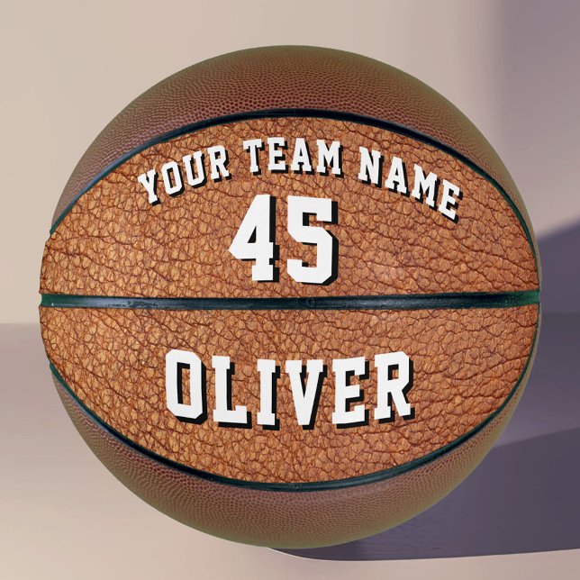 Balón De Baloncesto Número de equipo de Leather Print Player (Subido por el creador)