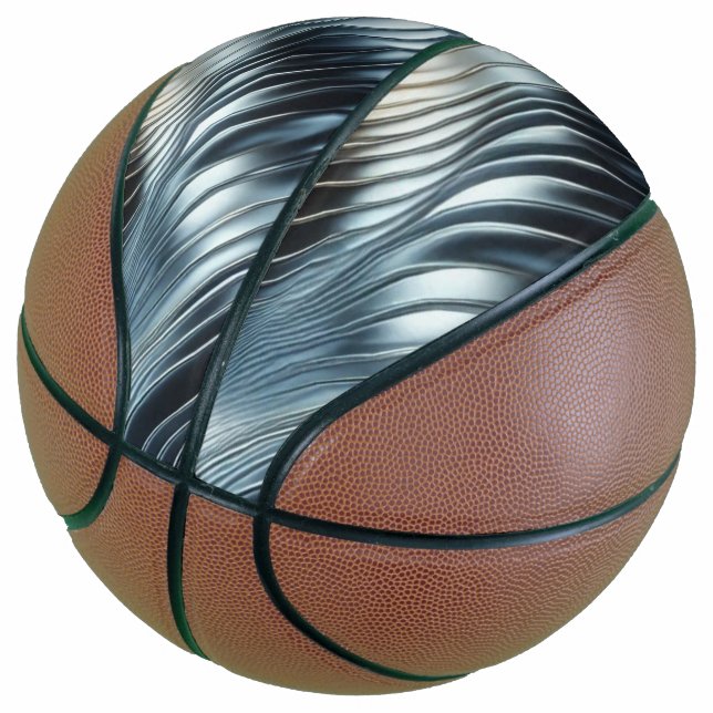 Balón De Baloncesto Ondulaciones metálicas de luz (Angular)