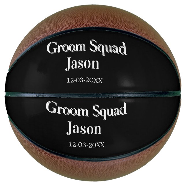 Balón De Baloncesto padrino de boda despedida de soltera añadir nombre (Anverso)