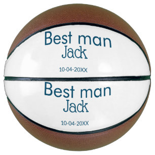 Balón De Baloncesto padrino de bodas padrino principal agregar nombre