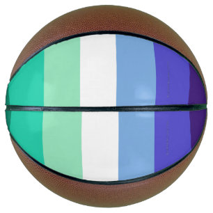 Balón De Baloncesto Paleta de la bandera de hombres gays trans-inclusi