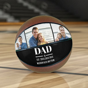 Balón De Baloncesto Papá Año de Establecimiento Nombre Número 3 Foto F