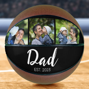 Balón De Baloncesto Papá Estableció Escritura Moderna Negra 3 Foto