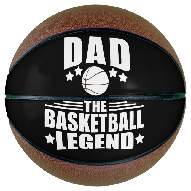 Balón De Baloncesto Papá la leyenda del baloncesto divertidos regalos  (Anverso)