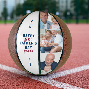 Balón De Baloncesto Papa Primero Padres Día Editable Año 3 Foto