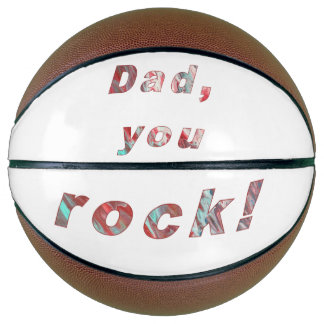 Balón De Baloncesto Papá, tu rocas, letras de colores de baloncesto