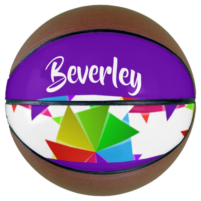 Balón De Baloncesto Papel colorido doblado sobre blanco (Anverso)