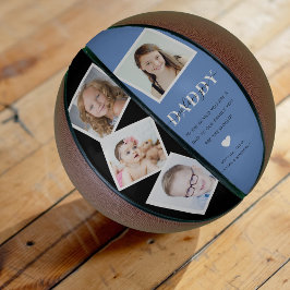 Balón De Baloncesto Papi Insta Collage de fotos "te queremos"