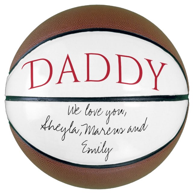 Balón De Baloncesto Papi te queremos librar el Día del Padre (Anverso)