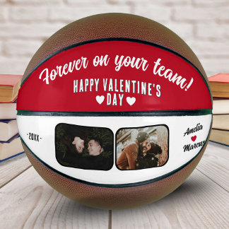 Balón De Baloncesto Para siempre en tu equipo Feliz San Valentín 2 Fot