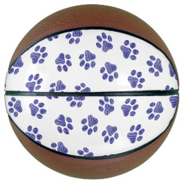 Balón De Baloncesto Pasta de perro, patas de perro, patas azules de la