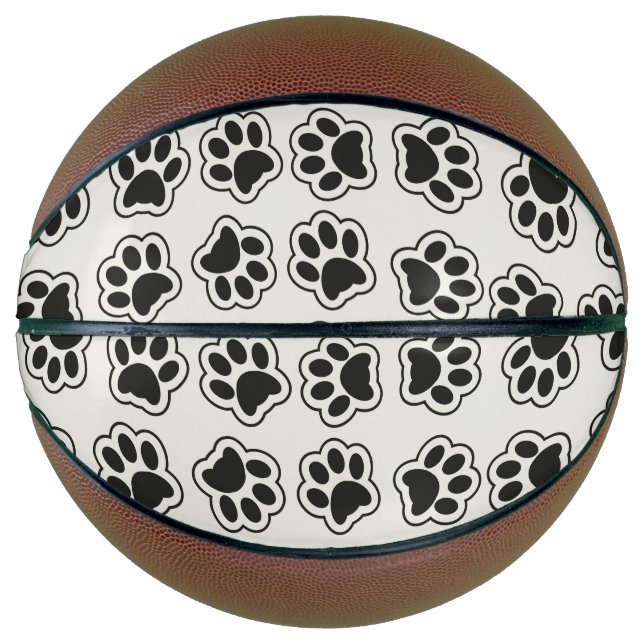 Balón De Baloncesto Patas negras, garras de perro, garras de gato, con (Anverso)