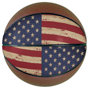Balón De Baloncesto Patriótico de la Bandera Americana Personalizada d