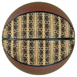 Balón De Baloncesto Patrón Árabe Griego Mediterráneo Marrón