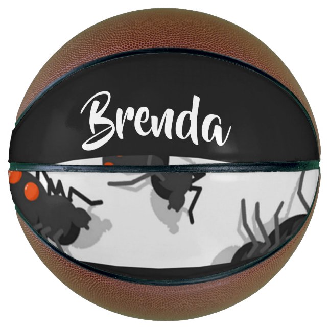 Balón De Baloncesto Patrón de araña de viuda negra (Anverso)