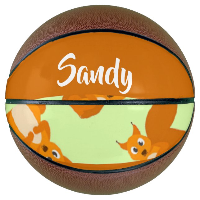 Balón De Baloncesto Patrón de ardilla marrón (Anverso)