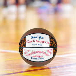 Balón De Baloncesto Patrón de Baloncesto Agradecimiento Inspirador al 