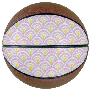 Balón De Baloncesto patrón de concha de colores pastel