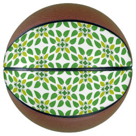 Balón De Baloncesto Patrón De Hojas, Patrón De Hojas, Hojas Verdes