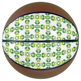 Balón De Baloncesto Patrón De Hojas, Patrón De Hojas, Hojas Verdes