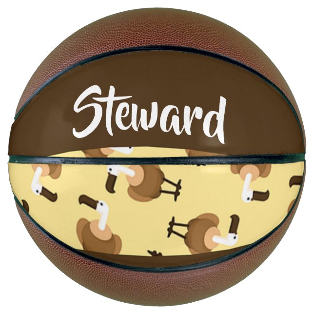 Balón De Baloncesto Patrón de pájaro pardo (Anverso)