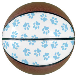 Balón De Baloncesto Patrón De Patas, Patas De Perro, Patas Azules De B
