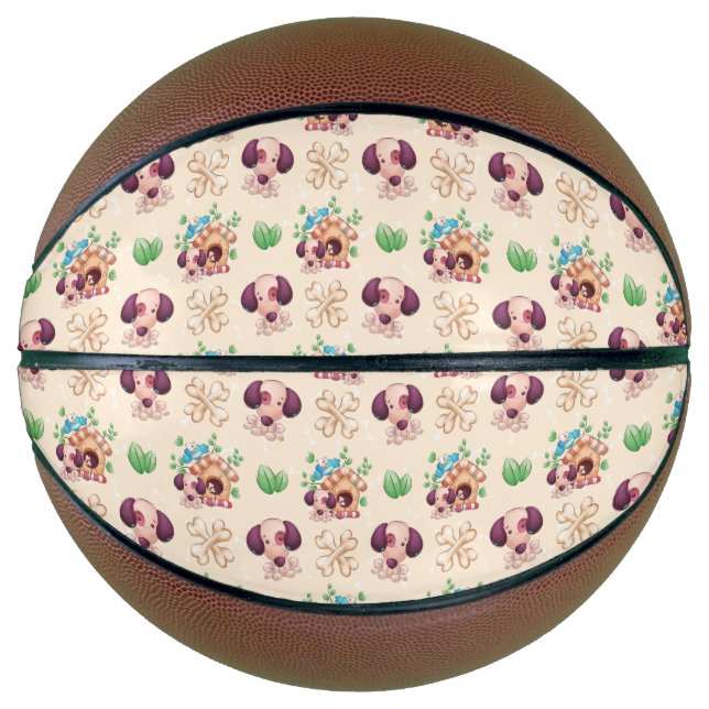 Balón De Baloncesto Patrón de perro adorable (Anverso)