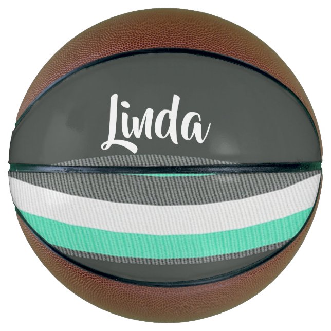 Balón De Baloncesto Patrón de rayas texturadas (Anverso)